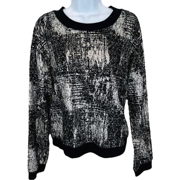 dRA Los Angeles Metallic Silver & Black Sweatshirt - Picture 2 of 9